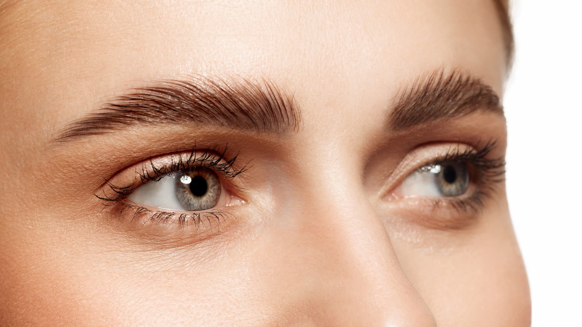close up of a person's eyes and eyebrows